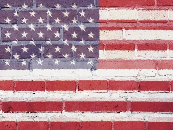 USA Politics Concept: US Flag Wall — Stock Photo, Image