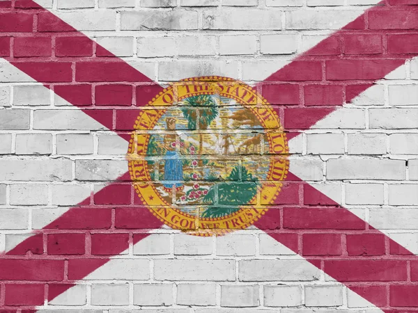 Estados Unidos Conceito: Florida Bandeira Wall — Fotografia de Stock