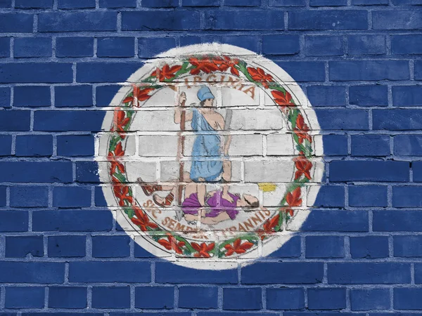 Stati Uniti Concetto: Virginia Bandiera Wall — Foto Stock