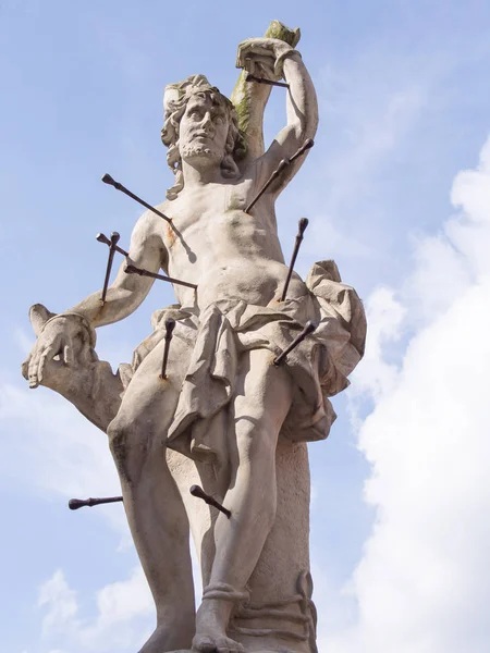 Statue of Saint Sebastian, Cieblice, Poland — Stock Photo, Image