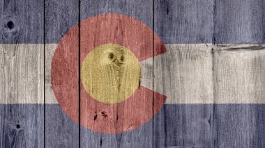 Bize Colorado bayrak ahşap çit devlet