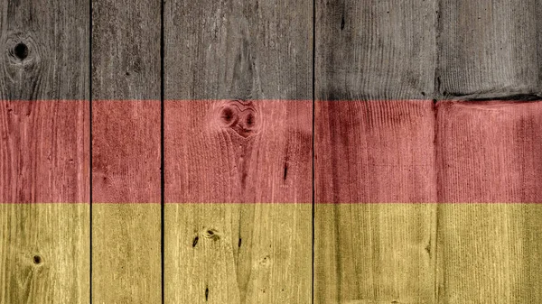 Прапор Німеччини дерев'яний паркан — стокове фото
