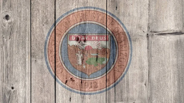 Μας κράτος Αριζόνα σφραγίδα ξύλινο φράχτη — Φωτογραφία Αρχείου