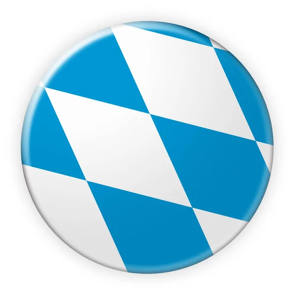 Emblema de bandeira da Baviera, ilustração 3D sobre fundo branco — Fotografia de Stock
