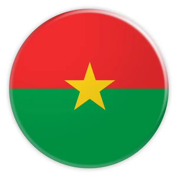 Burkina Faso Fahne Taste, News Konzept Abzeichen, 3d illustration — Stockfoto