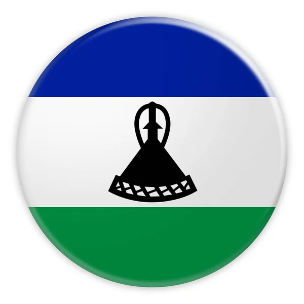 Botón de bandera de Lesotho, Insignia de concepto de noticias —  Fotos de Stock