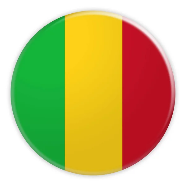 Mali flag button, news concept abzeichen — Stockfoto