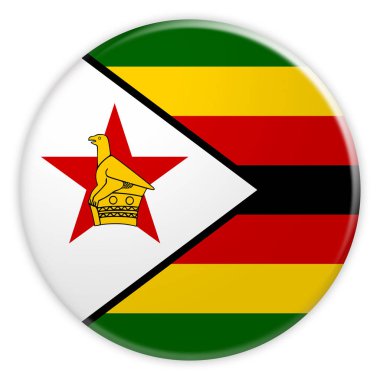 Zimbabve bayrağı düğmesi, haber kavramı rozeti