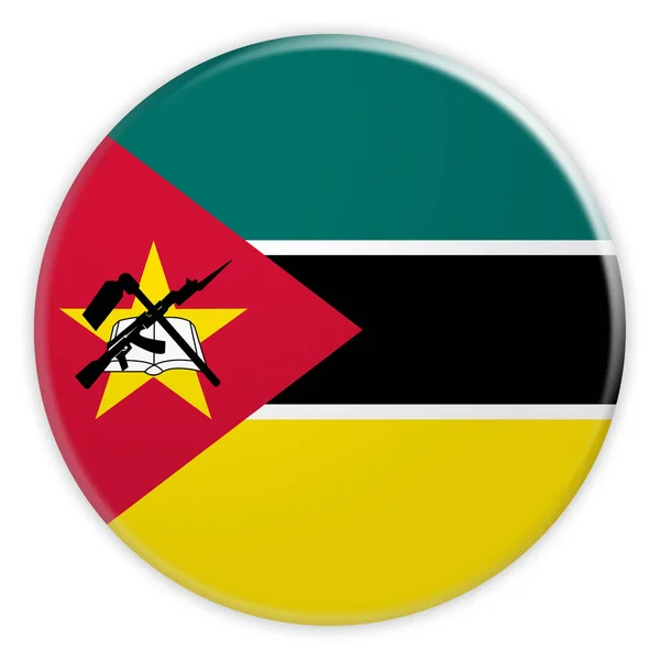 Mozambique Flag Button, News Concept Badge — Stock Photo, Image