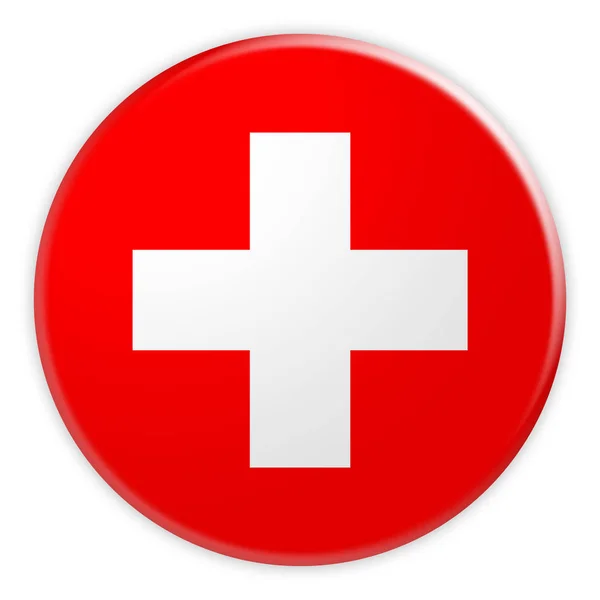 Switzerland Flag Button, News Concept Badge — Stock Photo, Image
