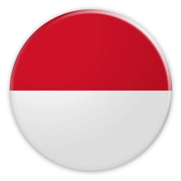 摩纳哥国旗按钮, 新闻概念徽章 — 图库照片