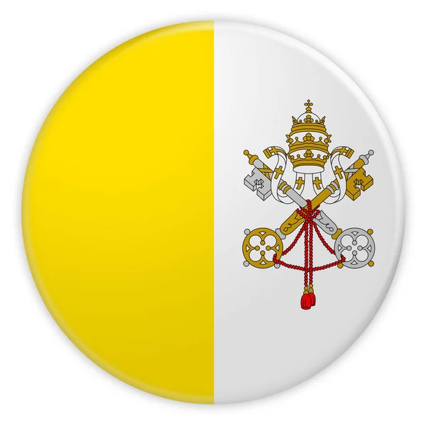 Botão de bandeira da cidade do Vaticano, crachá de conceito de notícias — Fotografia de Stock