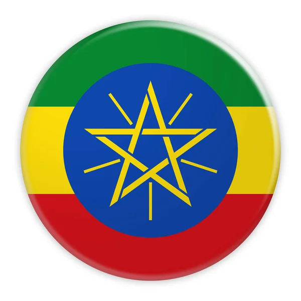 Ethiopia Flag Button, News Concept Badge — Stock Photo, Image