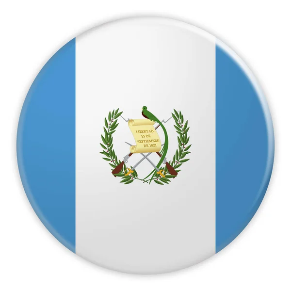 Botão de bandeira da Guatemala, crachá de conceito de notícias — Fotografia de Stock