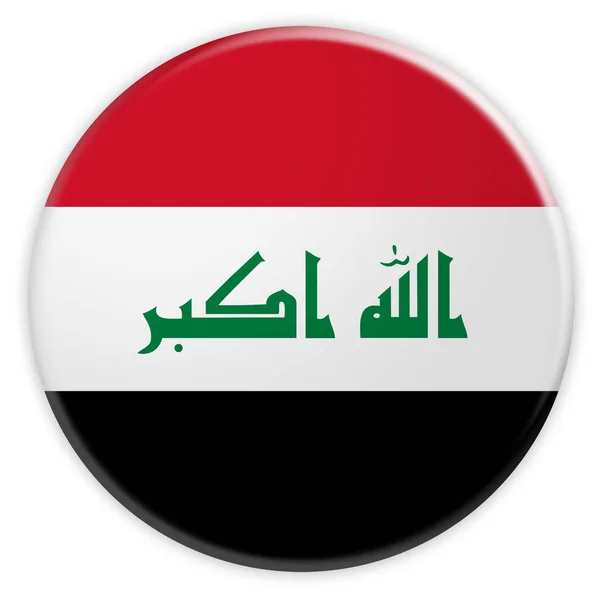 Кнопки прапор Іраку, Новини концепція бейдж — стокове фото