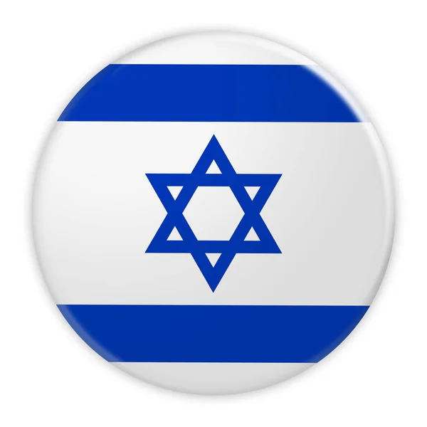 Ізраїль прапор кнопки, Новини концепція бейдж — стокове фото