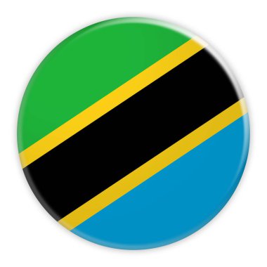 Tanzanya bayrak düğmesini, haber kavramı rozeti