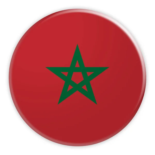 Botón de bandera de Marruecos, Insignia de concepto de noticias —  Fotos de Stock