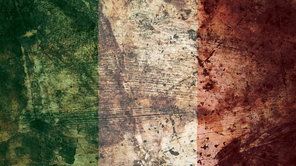 Sehr grunzig italienische Flagge, italienischer Grunge Hintergrund Textur — Stockfoto