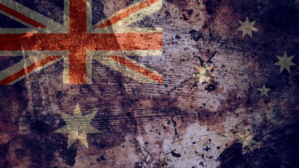 Tekstura Grunge bardzo nieczysty flaga australijski, Australia — Zdjęcie stockowe