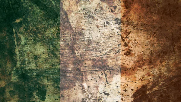 Bandeira irlandesa muito grunge, Irlanda Grunge Textura de fundo — Fotografia de Stock