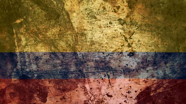 Bandeira colombiana muito grunge, textura de fundo grunge da Colômbia — Fotografia de Stock