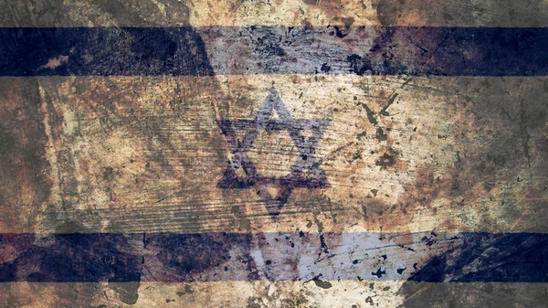 Дуже шорсткою прапор, Ізраїль гранж фонові текстури — стокове фото