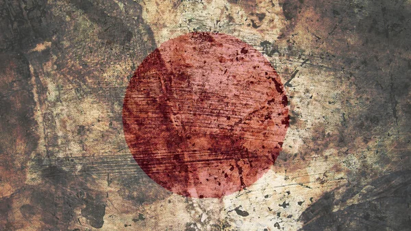 Very Grungy Japanese Flag, Japan Grunge Background Texture