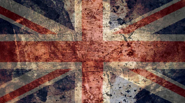 Molto Grungy Bandiera britannica, Gran Bretagna Grunge Background Texture — Foto Stock