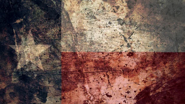 Sehr grunziges texas flag, grunge hintergrund textur — Stockfoto