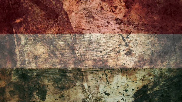 Zeer Grungy Hongaarse vlag, Hongarije Grunge achtergrond textuur — Stockfoto