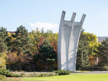 Berlin Hava Köprüsü Memorial yakınındaki eski Tempelhof Airport, Berlin, Almanya