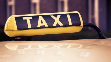 Berlin, Almanya 'da Alman Taksi Tabelasına yakın çekim