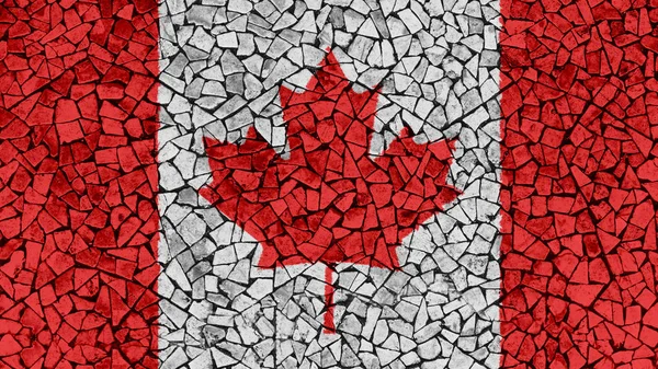 Mozaïektegels schilderij van Canada vlag — Stockfoto