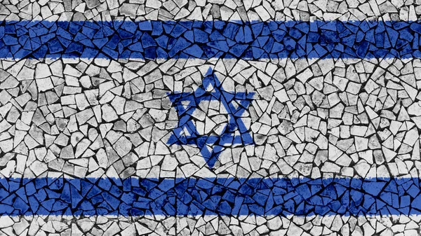 Мозаїчна плитка Картина прапор Ізраїлю — стокове фото