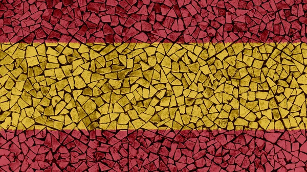 西班牙马赛克瓷砖绘画旗 — 图库照片