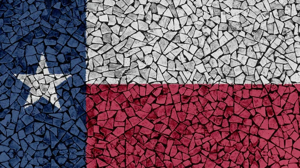텍사스 깃발의 모자이크 타일 그림 — 스톡 사진