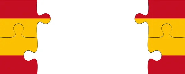 Spanyolország Lobogója Kirakós Játék Másol Hely Illusztráció Háttér — Stock Fotó