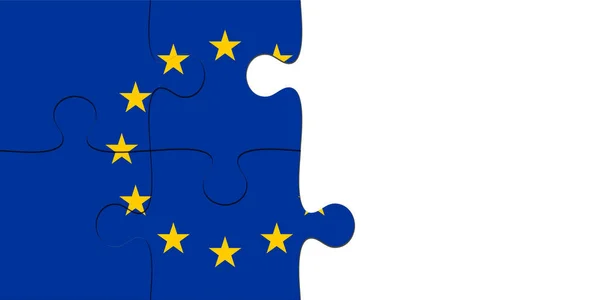 Deel Van Een Vlag Jigsaw Puzzle Illustratie Tegen Een Witte — Stockfoto