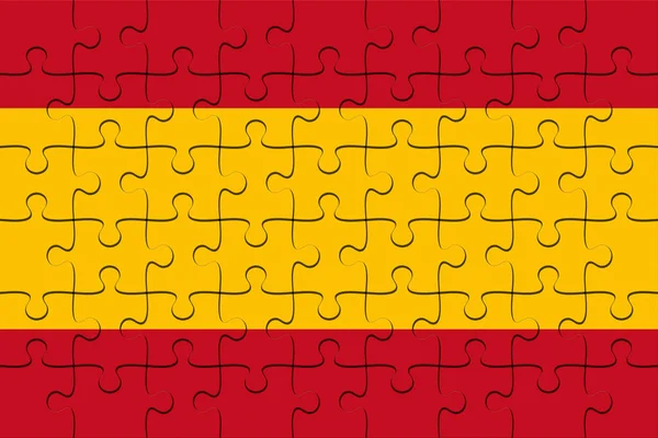 Spanyol zászló kirakós játék, 3D-s illusztráció — Stock Fotó
