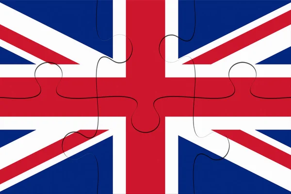 Regno Unito Union Jack Flag Puzzle Sfondo Illustrazione — Foto Stock