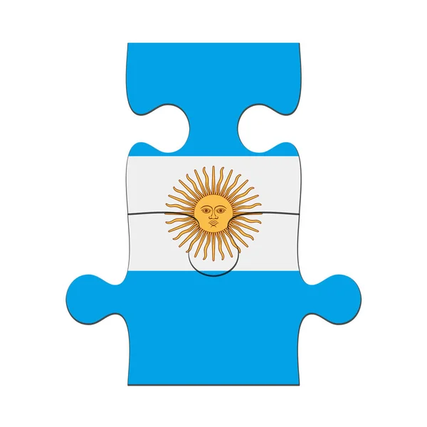 Argentina Bandera Jigsaw Puzzle Piezas, 3d ilustración —  Fotos de Stock