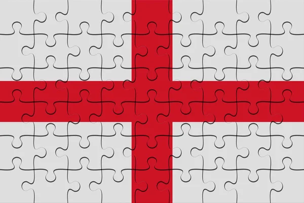 Engelse vlag Jigsaw Puzzle, 3d illustratie — Stockfoto