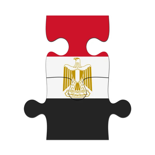 Єгипет прапор головоломки штук, 3d ілюстрація — стокове фото