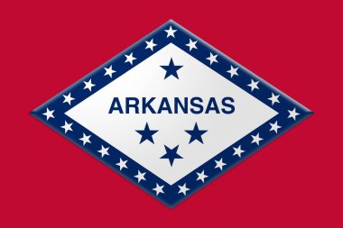 Arkansas bayrak 3D çizimi