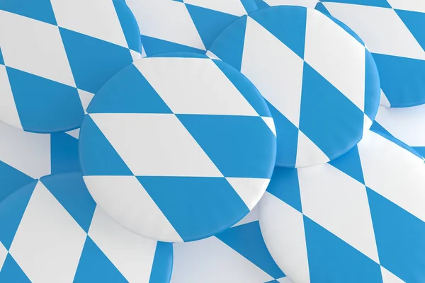 Högen av Bayern flagga knappar, 3d illustration — Stockfoto