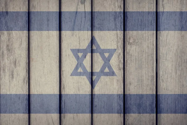 Ізраїль Політика Новини Концепція Прапор Ізраїлю Дерев Яний Паркан — стокове фото