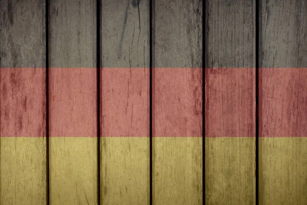 Tyskland flagga trästaket — Stockfoto