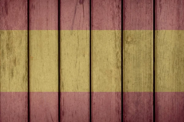Spain Flag Wooden Fence — Stock Photo, Image