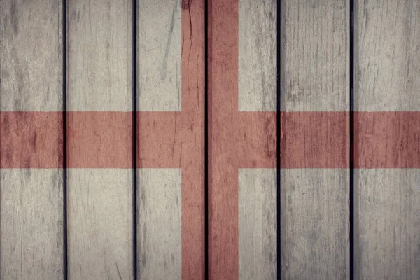 イングランド国旗木製フェンス — ストック写真